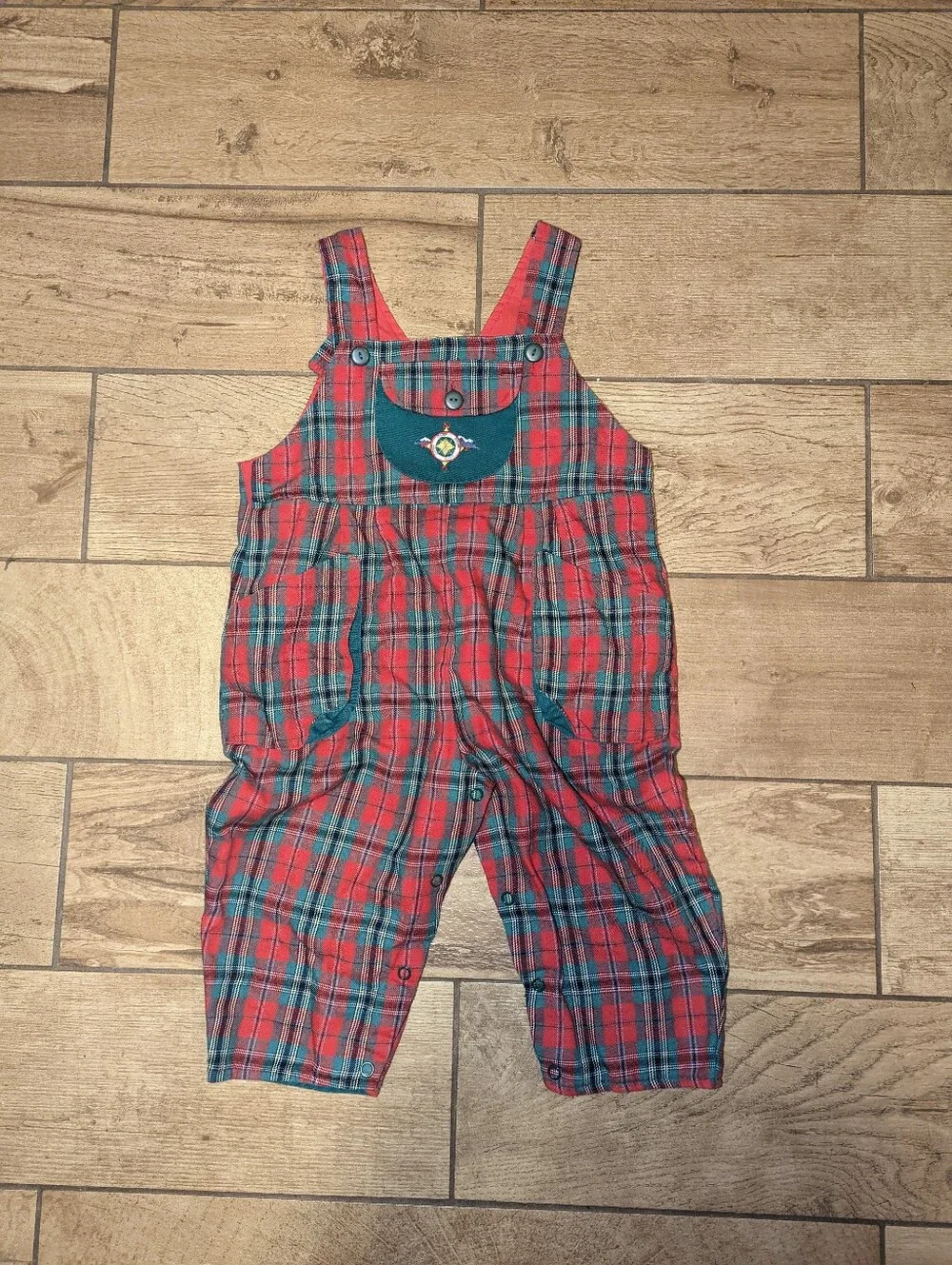 Vintage Glynne Percy Christmas 18M months Boy Girl Christmas rompers Overalls